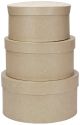 Paper Mache Round Box Set 8 Inches 9 Inches and 10 Inches