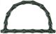 Plastic Bamboo Look Purse Handles 4.25 Inches X 7.25 inches Half Round Black