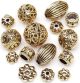 Metal Spacer Beads Assorted Shapes Antique Gold