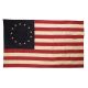Tea Stained 13 Star Colonial American Flag 36 X 60 Inches