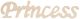 Wood Script Words Princess 2.25 X 11 Inches