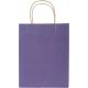 Solid Color Paper Gift Bag with Handle Purple 8 X 10.5 X 4.25 Inches