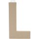 Paper Mache Letter L 8 X 5.5 Inches