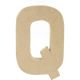 Paper Mache Letter Q 8 X 5.5 Inches