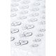 Stickers Silver Double Heart