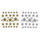 Glitter Stickers Stars Gold and Silver Asst