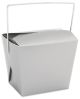 Chinese Take Out Noodle Boxes Small Metallic Silver 8 oz