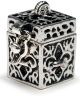 Prayer BoX metal Charm Fleur De Lis Antique Silver