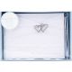 Guest Book Set with Pen 6 X 9 Inches White Organza Ruffle