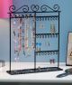 Metal Jewelry Display Stand 12 X 3.5 X 14 Inches Black