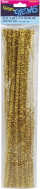 Tinsel Stems 3mm Gold
