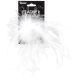 Ostrich Feather Hair Clip White
