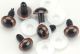 Shank Back Animal Eyes with Plastic Washers 18 mm Brown
