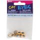 Shank Back Cat Eyes with Metal Washers 12 mm Orange