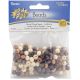 Round Wood Beads 8 mm Earth Tones