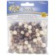 Round Wood Beads 10 mm Earth Tones
