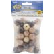 Round Wood Beads 20 mm Earth Tones