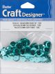 Cupped Sequins Turquoise Peacock 8mm