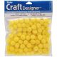 Acrylic Pom Poms Yellow 0.5 Inch