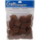 Acrylic Pom Poms Brown 1.5 Inches