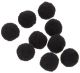 Acrylic Pom Poms Black 0.25 Inches