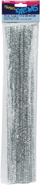 Tinsel Stems 6mm Silver
