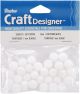 Acrylic Pom Poms White 7mm