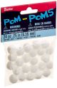 Acrylic Pom Poms White 10mm