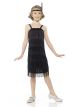 Karnival Costumes Roaring 20s 1920 Black Flapper Dress Girl s Costume X large 9 10