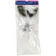 Feather Mask with Stick Silver