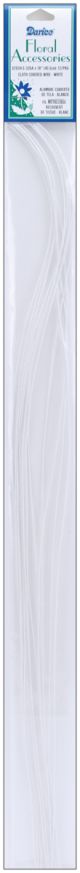 Cloth Covered Stem Wire 32 Gauge 18 Inches White