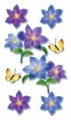 Jolees Boutique Dimensional Stickers Vellum Purple Flowers