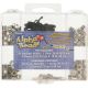Alphabet Bead Kit Silver Square with Black Letters