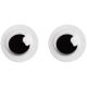 Sticky Back Wiggle Eyes Black