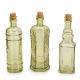 Darice Glass Bottle with Cork Vintage Green