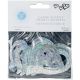 Heart Confetti Holographic Silver 2 to 4 Inches