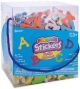 Alphabet Sticker Bucket Dot to Dot Bright Colors 5 oz