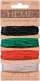 Hemp Cord Set Assorted Primary Colors 120 feet