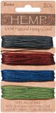 Hemp Cord Set Assorted Earthy Dark Colors 120 feet