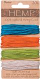 Hemp Cord Set Assorted Bright Colors 120 feet