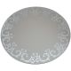 Round Glass Mirror With Pattern Edge 12 Inches
