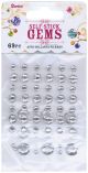 Stick On Round Rhinestones Clear Assorted