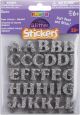 Glitter Alphabet Stickers Silver
