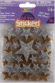 Glitter Stickers Stars Gold and Silver