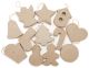 Paper Mache Christmas Ornaments Assorted Figures 3 Inches