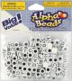 Alphabet Beads 6 mm White with Black Letters