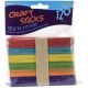 Wood Craft Sticks Colored 4.5 Inches