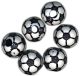 Team Sport Beads Acrylic Soccer Ball Black and White 12mm