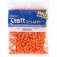 Pony Beads Opaque Orange 6mm X 9mm
