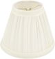 Pleated Cloth Covered Lampshade 2.5 X 4 X 5 Inches Ivory